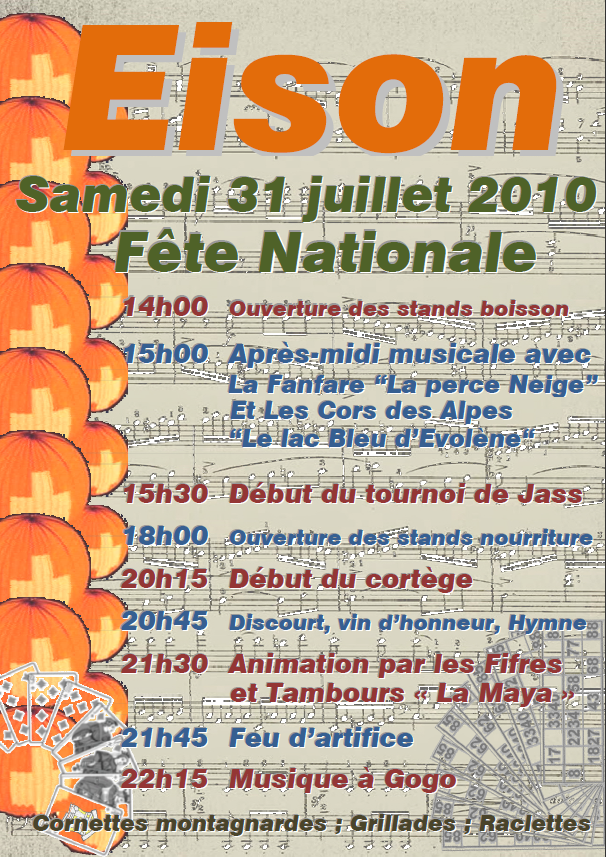 programme de la f�te nationale